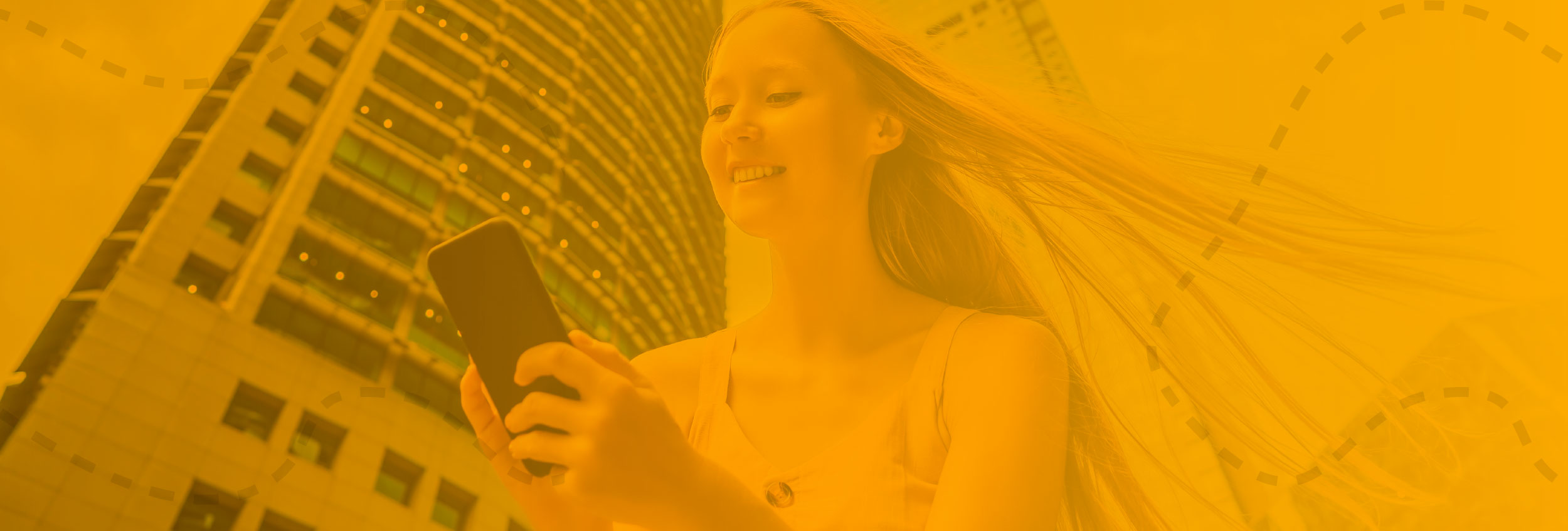 Women looking at smartphone