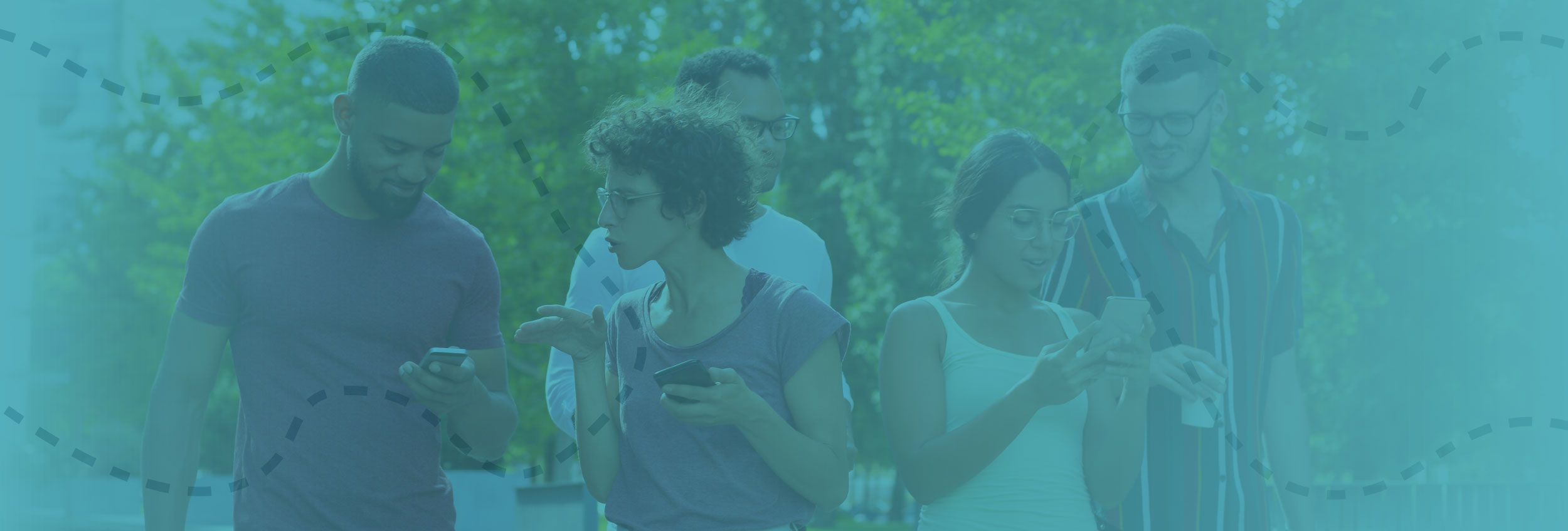 Group of People looking at their phones